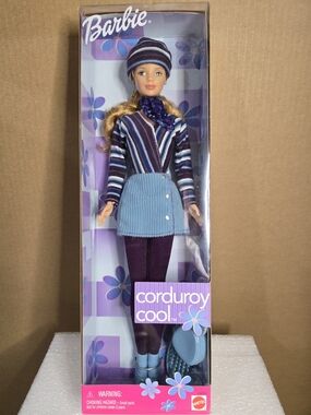 Barbie Purple & Light Blue Corduroy Mini Skirt